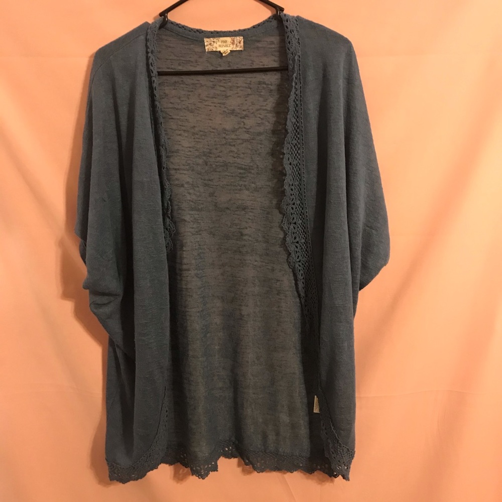 Pink Republic Dust Blue Cardigan